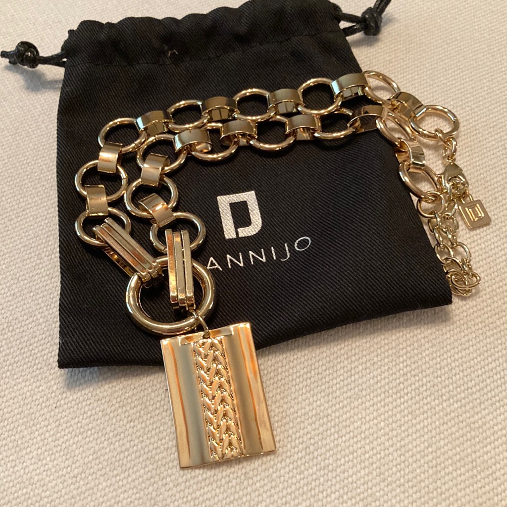 Dannijo Elisa Necklace, Goldtone, Nwt
